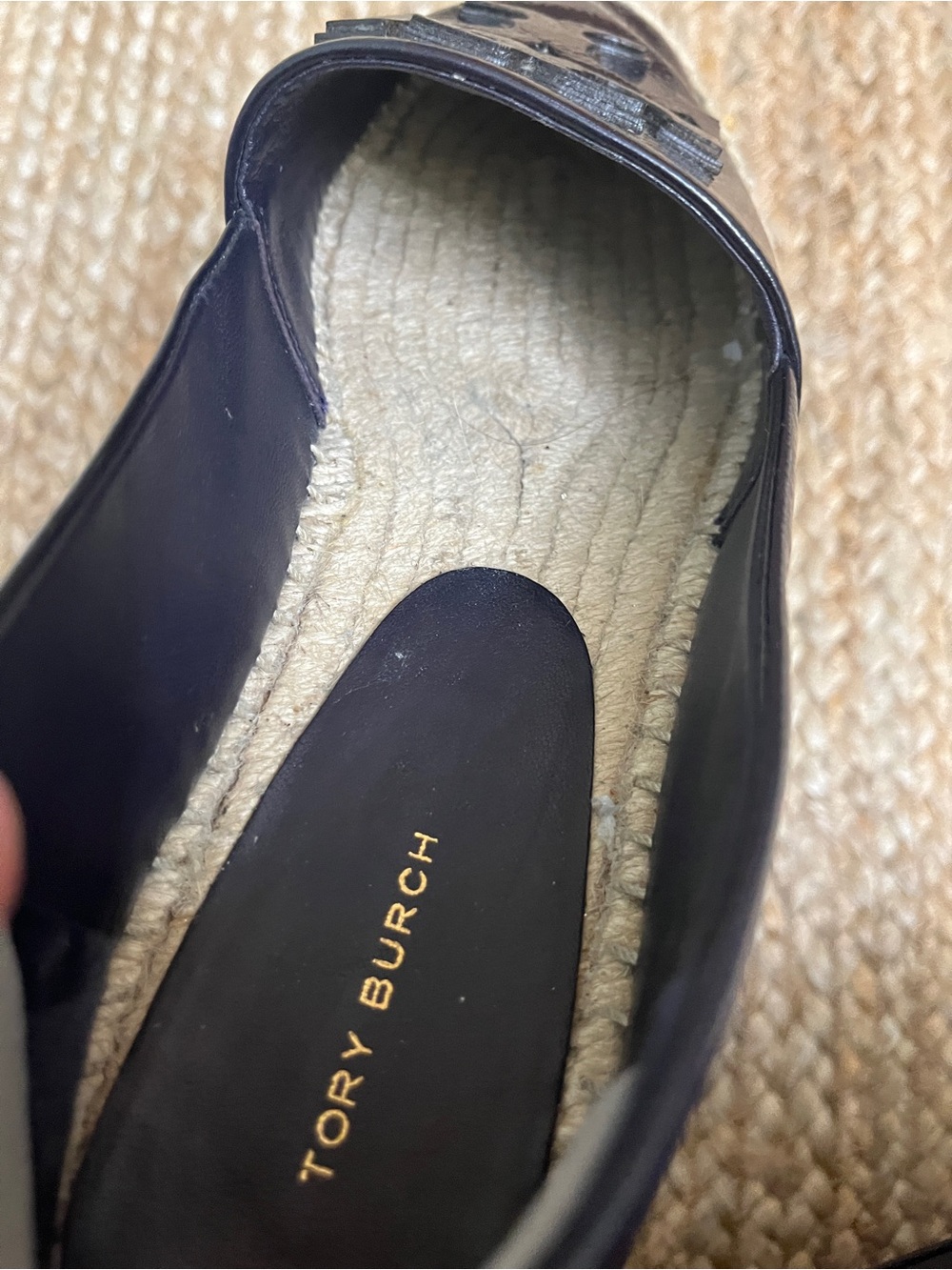 Tory Burch Purple Patent Leather Ines Espadrille Flats - Picture 15 of 15